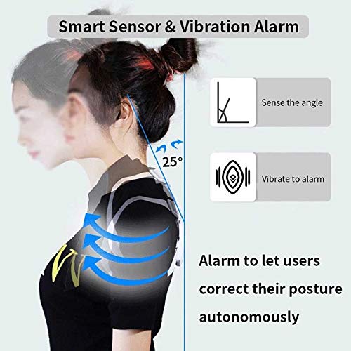 Intelligent Posture Corrector Back Posture Trainer Clavicle Spine Shoulder Correction Smart Tips Adjustable Length Back Support (Color : Pink) (White)