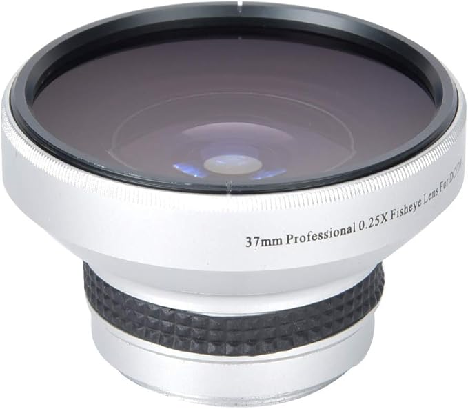 0.25X Super Fisheye Additional Lens for 37mm Caliber Camera Lenses,Suitable for Macro Close Up 12.5X Macro Lens