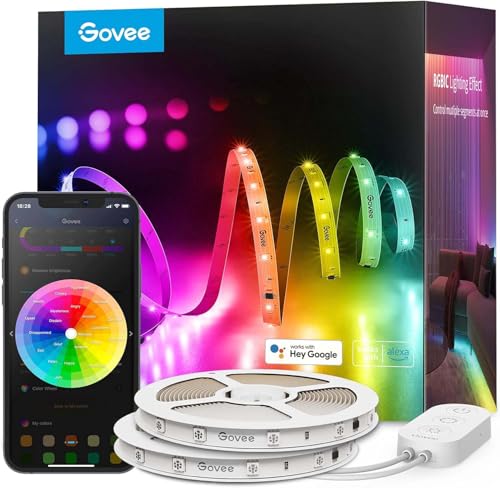 Govee 100ft RGBIC LED Strip Lights, Work with Alexa | Outdoor Lighting - Image 2