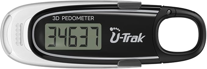 3D Pedometer for Walking with Removable Clip and Carabiner Simple Step Counter for Walking Accurate Clip On Step Tracker for Men Women Kids