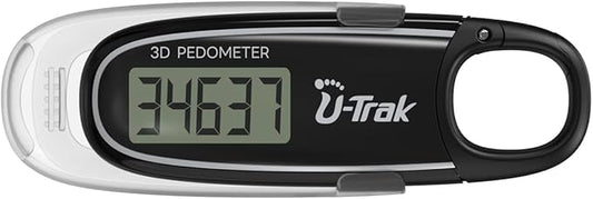 3D Pedometer for Walking with Removable Clip and Carabiner Simple Step Counter for Walking Accurate Clip On Step Tracker for Men Women Kids