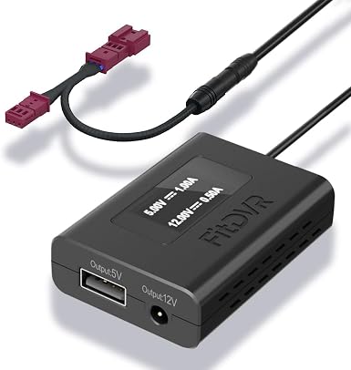 Power Adapter (3-Pin) for Ford and Lincoln, Connects to Rain Sensor, LED Display USB Power Source, Easy to Install, 5V 12V Output, for Dash Cam, Radar,D3-042