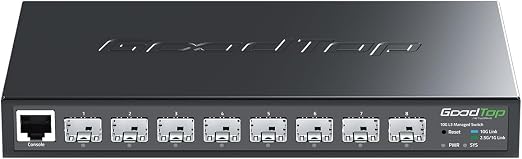 8-Port 10G SFP+ Switch, Layer 3 Managed, Enterprise Network Fiber Switch