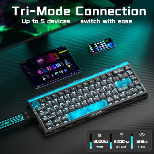 Aula Hero 68 XS 60% Hall Effect Wireless Gaming Keyboard with 0.005mm RT - Image 4