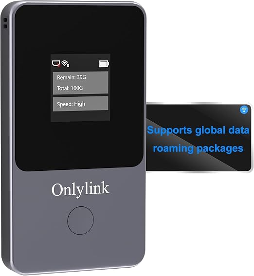 4G LTE Mobile Hotspot, No SIM Card or Contract Required,Portable WiFi Hotspot for Travel in 140+ Countries,Support 8 Devices Connection