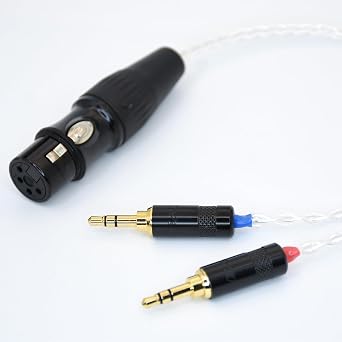 2X 3.5mm Male to 4-pin XLR Female Dual 3.5mm Headphone Cable for Sony PHA-3 Pono Player Headphone Audio Adapter