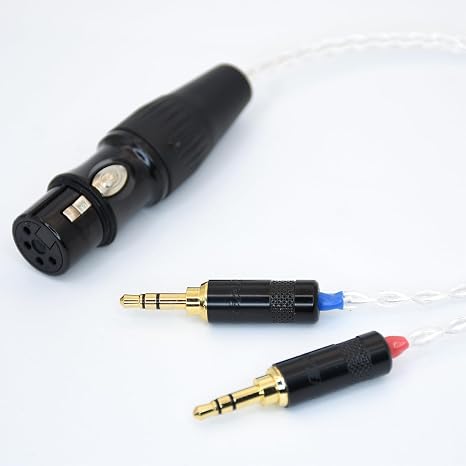 2X 3.5mm Male to 4-pin XLR Female Dual 3.5mm Headphone Cable for Sony PHA-3 Pono Player Headphone Audio Adapter