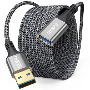 USB Extension Cable 15 ft, USB 3.0 Extender Type A Male to Female Long