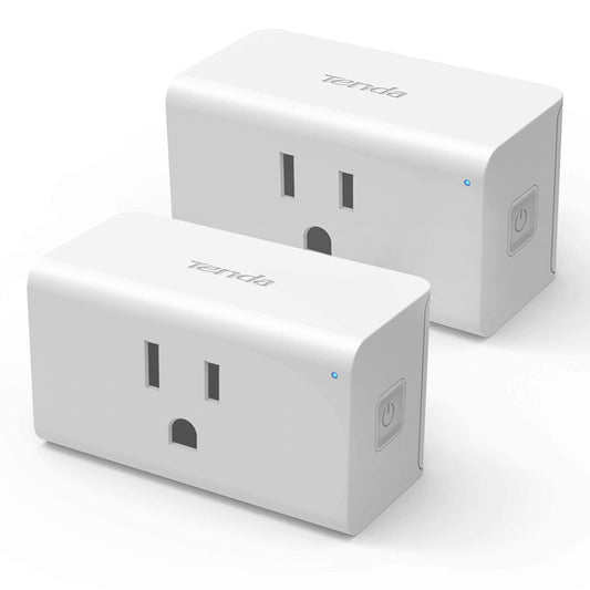 TENDA SP3 (2 Pack) Smart Plug WiFi Outlet Switch, Compatible with Alexa & Google Assistant for Voice Control, Timer & Schedule Function, Compact Design, UL FCC RoHS Certified, No Hub Required