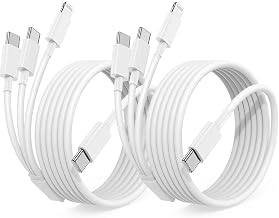 Multi Charging Cable USB C 6ft,3 in 1 Charging Cable and Lightning Cord Fast Charger for Multiple Devices,Triple Universal Charger with USBC to Multiple Connectors for iPhone 17 16 15 14 13 12-2Pcs
