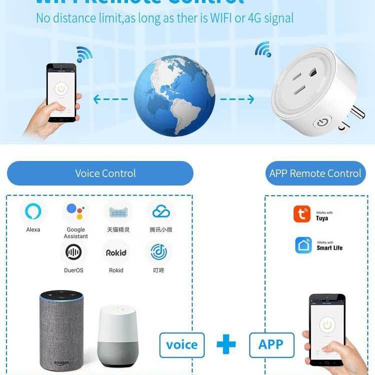 Smart WiFi Plug 4-Pack — Alexa & Google Assistant Compatible