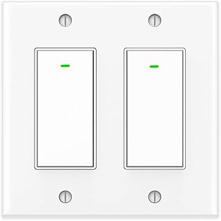 Smart Light Switch, 15A Smart Wifi Light Switch with Remote Control and Timer, Compatible with Alexa, Google home and IFTTT, No Hub required, Easy and Safe installation, ETL and FCC listed(2gang) - Image 1