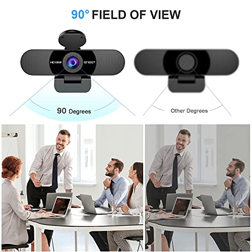 EMEET 1080P Webcam with Microphone, C960 Web Camera 2 Mics Streaming Webcam