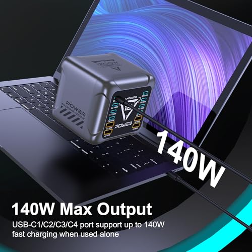 1200W USB C Charging Station, 12-Port GaN Fast Charger - Image 4