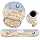 Keyboard Wrist Rest + Mouse Pad Wrist Support Set with Coasters, Non-Slip PU Base Ergonomic Mousepad for Home Office Working Studying Easy Typing & Pain Relief, Glitter Quote Live Laugh Love