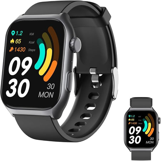 Fitness Tracker Smart Watch (Answer/Make Call) with Heart Rate Monitor/Step Counter/Calories, Activity Tracker Sleep Monitor, IP68, Health Tracker Pedometer Stopwatch for Man Women