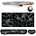 Keyboard Mouse Pad Set,Large Gaming Mouse Pad+Keyboard Wrist Rest+Wrist Rest+Coaster,Computer Desk pad Set Wrist Support for Office Desktop Laptop. (35.4" x 15.7") Extended Desk Mat (Floral)