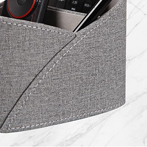 PU Leather TV Remote Control Holder,Pen Caddy/Cup,Art Supplies Organizer