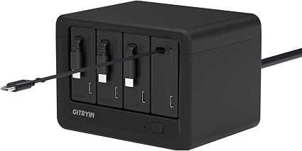Gitryin 12-in-1 Desktop Charging Station, 260W USB Retractable GaN Charger
