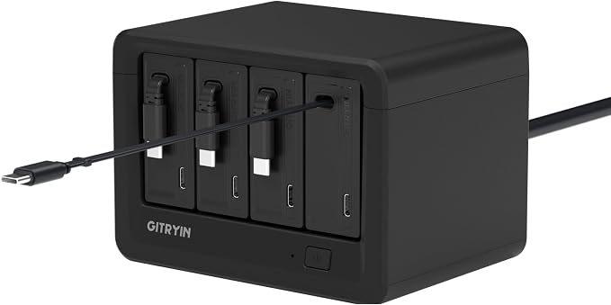 Gitryin 12-in-1 Desktop Charging Station, 260W USB Retractable GaN Charger