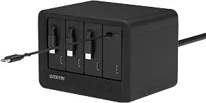 Gitryin 12-in-1 Desktop Charging Station, 260W USB Retractable GaN Charger