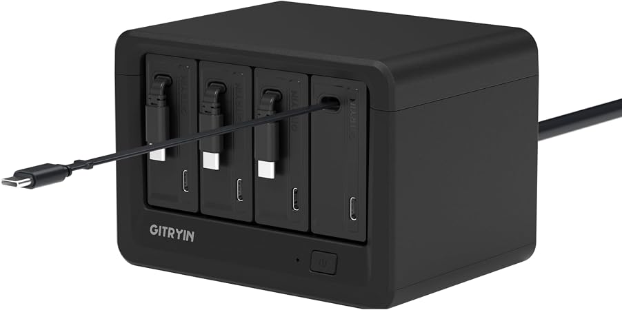 Gitryin 12-in-1 Desktop Charging Station, 260W USB Retractable GaN Charger