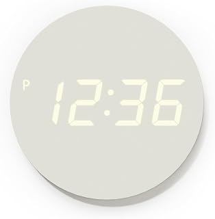mooas Crayon Mini Digital LED Wall Clock, Nightlight (Cream) - Image 1