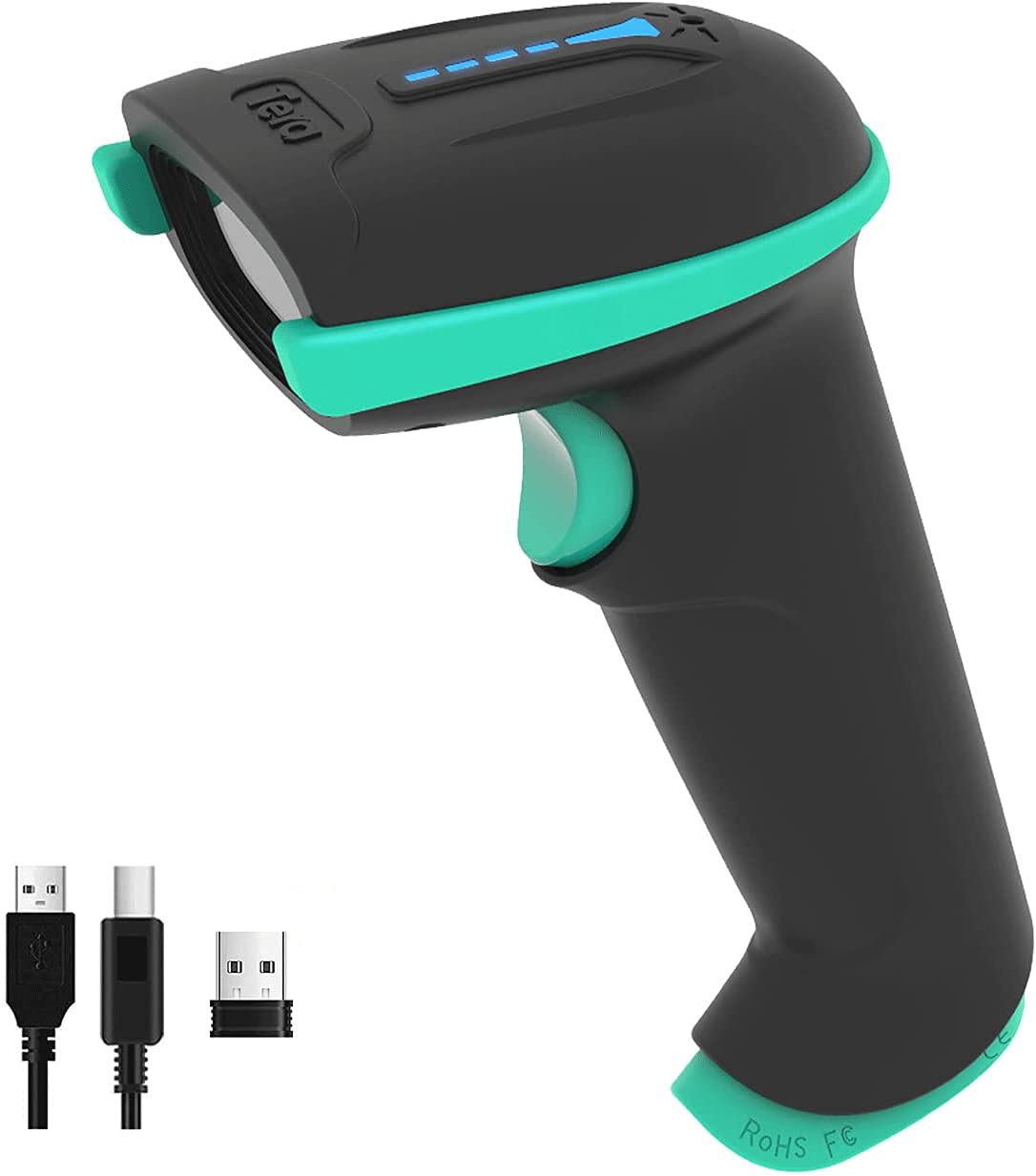 Tera Barcode Scanner with Battery Indicator: 1D Wireless, 5100 Blue