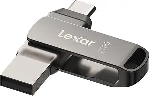 Lexar 256GB JumpDrive D400 Dual Flash Drive, 130MB/s Read, USB-C/A, USB 3.2