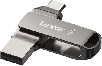 Lexar 256GB JumpDrive D400 Dual Flash Drive, 130MB/s Read, USB-C/A, USB 3.2