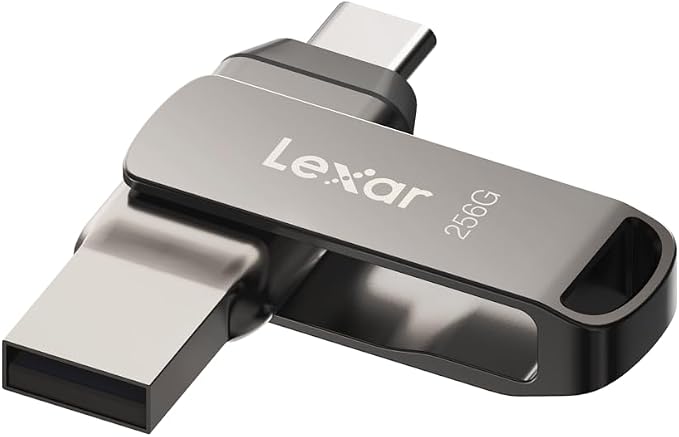 Lexar 256GB JumpDrive D400 Dual Flash Drive, 130MB/s Read, USB-C/A, USB 3.2