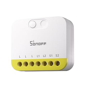 SONOFF MINI Duo-L Zigbee Smart Switch – No Neutral Wire, Zigbee 3.0, Dual Channel, 16A Total, Compatible with Alexa, Google Home, Smart Timer & Automation, Compact Size, 1-Pack