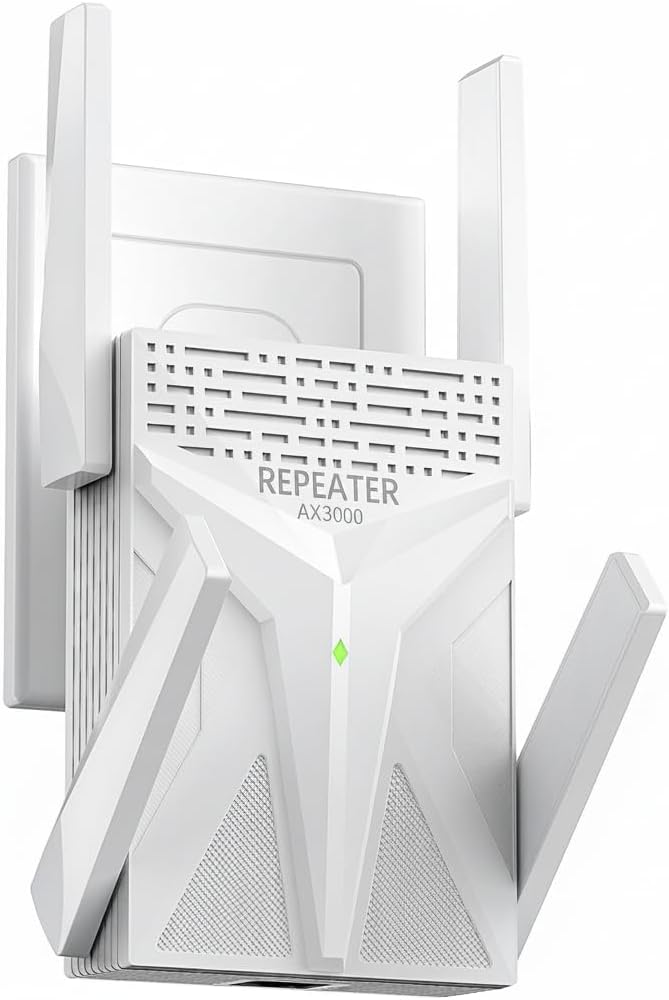 AX3000 WiFi Extender, WiFi Extender Signal Booster for Home Garage Office