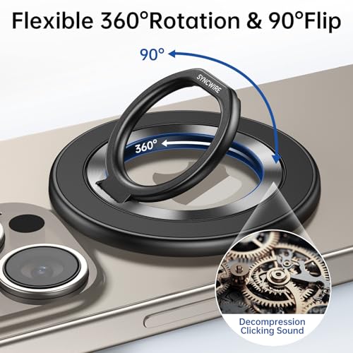 MagSafe Phone Grip — Secure 360° Rotating Magnetic Ring - Image 3