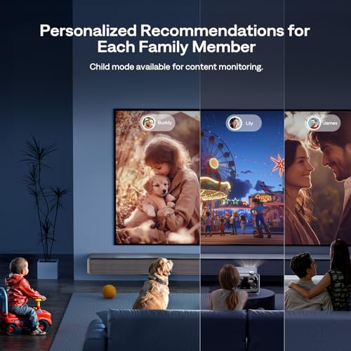 Aurzen BOOM mini Google TV Outdoor Smart Projector with 20W Dolby Audio