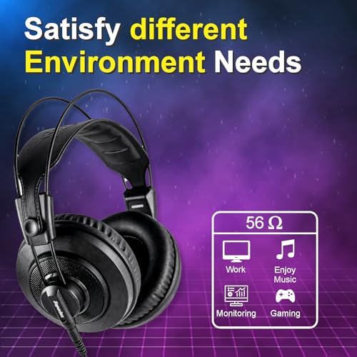 Superlux HD668B MKII Semi-Open Studio Headphones, 50mm Drivers, 56Ω, Wired