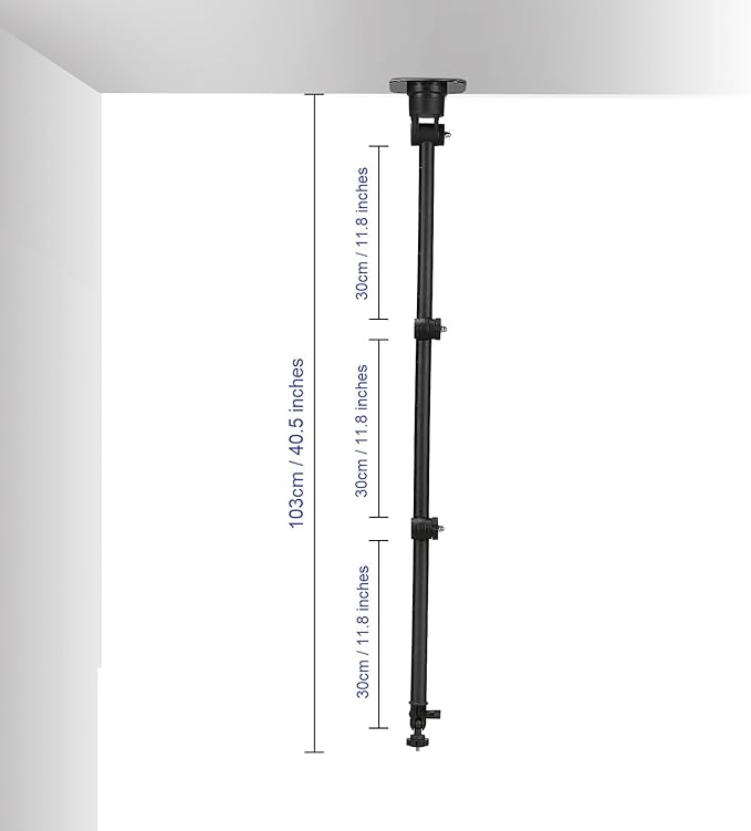 Video Light Wall Mount Holder Stand Compatible with All Ring Lights,RGB Lights and Photography Lamps