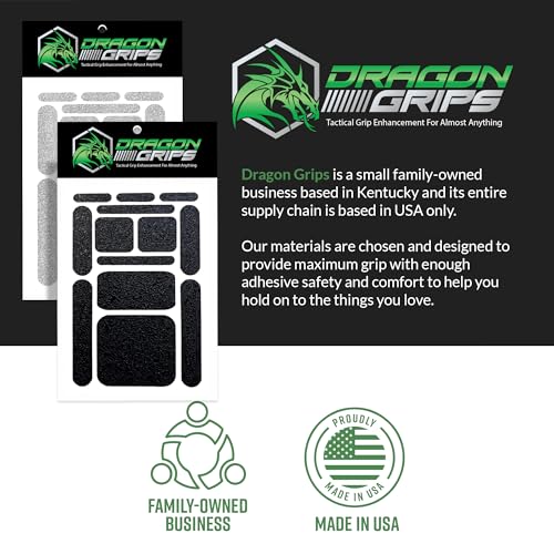 Dragon Grips 13pc Rubber Grip Tape, Non-Slip Adhesive Phone Grip Stickers
