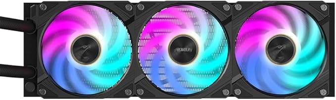 GIGABYTE AORUS WATERFORCE X II 360 LCD display AIO liquid cooler, Intel 2066, 2011,1366,115x,1700, AMD TR4, AM5, AM4, sTRX4