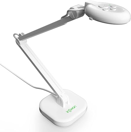 INSWAN INS-2 UHD 4K 13MP Document Camera, Built-in LED, Mic, A3 Capture