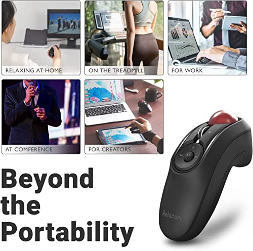 ELECOM Relacon Handheld Trackball Mouse 2.4GHz Wireless M-RT1DRBK