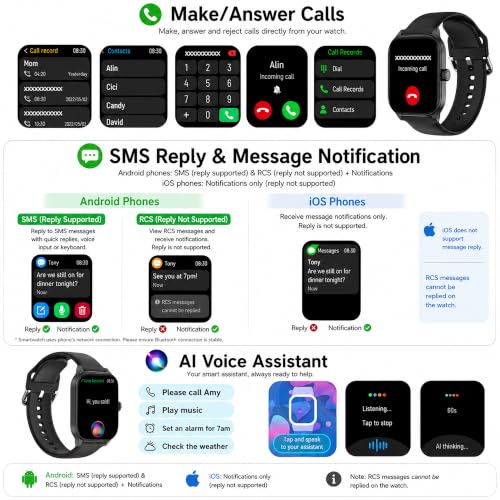 Smart Watch for Men Women Built-in GPS with AI (Answ | Smartwatches - Image 5