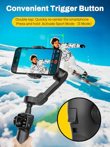 AOCHUAN Gimbal Stabilizer for iPhone w/Bluetooth Rem | Phone Accessori - Image 7