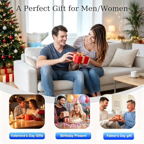 Gifts for Men Women, Cell Phone Stand with Wireless Bluetooth Speaker and Colorful LED Lights, 4-in-1 Multifunctional Phone Holder Support Fast Charging, Adjustable Desktop Stand, Best Gifts