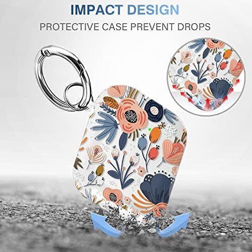 Maxjoy for Airpods Case, Flowers Design Airpods 1st and 2nd Generation Case Cover for Air Pods Men Boys Girls Kids,Kawaii Cases for Apple Airpods 1/2,Skeleton Red Flowers