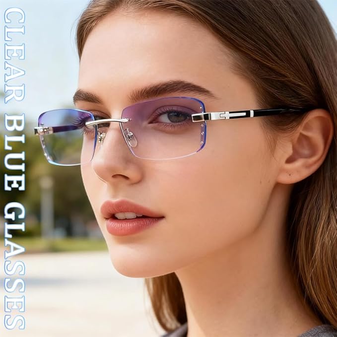 2026 New Clarity Blue Glasses, Clarity Multifunctional Smart Blue Glasses, Automatic Adjustment Eye Reading Glass for Men/Women with Case and Glasses Cloth