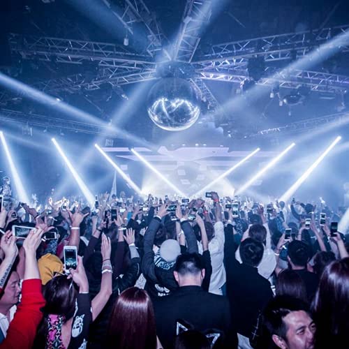 Strobe Stage Lights Sound Activated, 100W White LED Strobe Stage Lights, Halloween Light Effect with Remote Control, Professional DJ Party Lights for Banquet Host