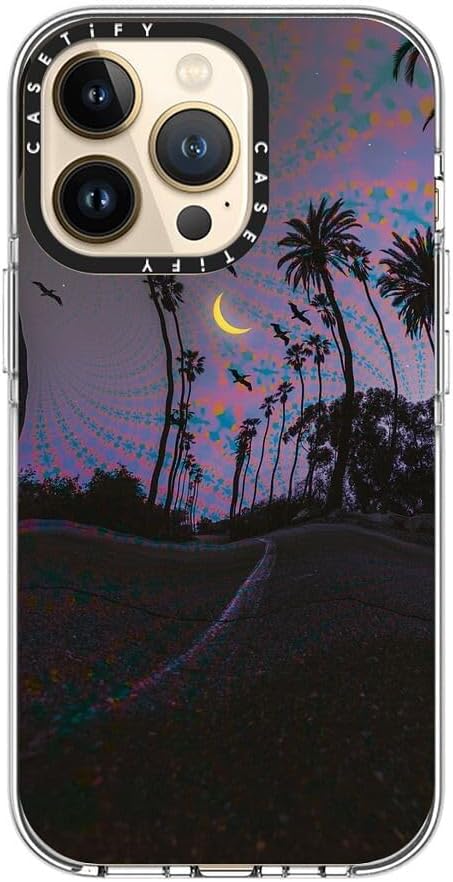 CASETiFY Clear iPhone 13 Pro Case [Not Yellowing / 6.6 ft. 3X Military Grade Drop Protection/Compatible with Magsafe] - Palm Vibes - Clear