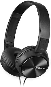 Sony MDRZX110NC Noise Canceling On Ear Headphones, Black, Wired