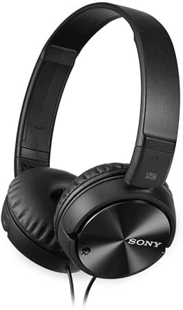 Sony MDRZX110NC Noise Canceling On Ear Headphones, Black, Wired